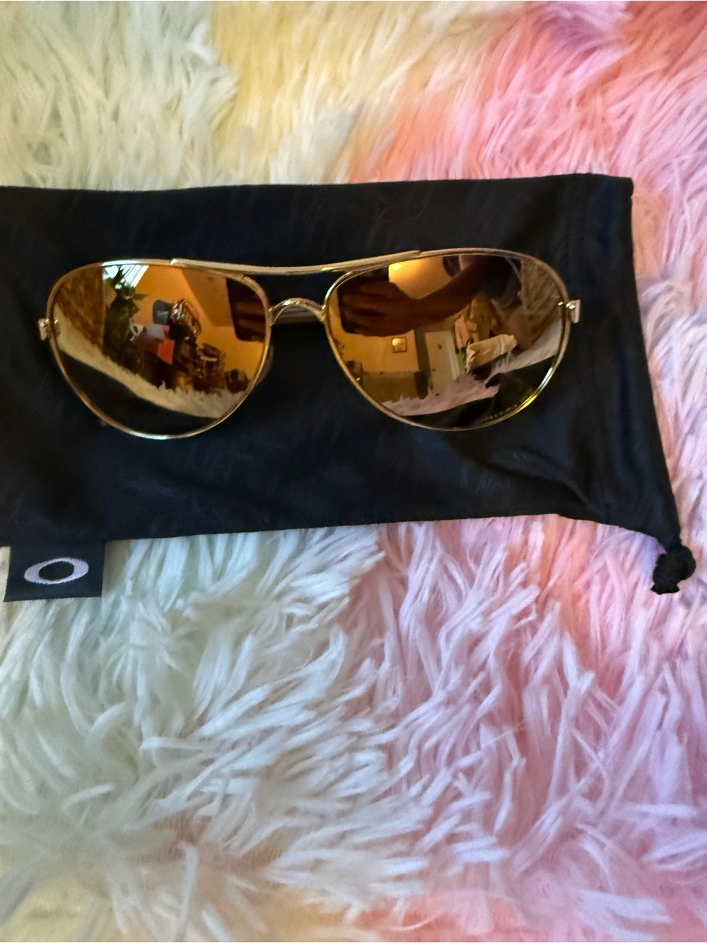 Oakley Gold Aviator Sunglasses